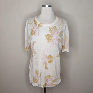 Ann Taylor Loft Floral Sweater Lightweight Short Sleeve